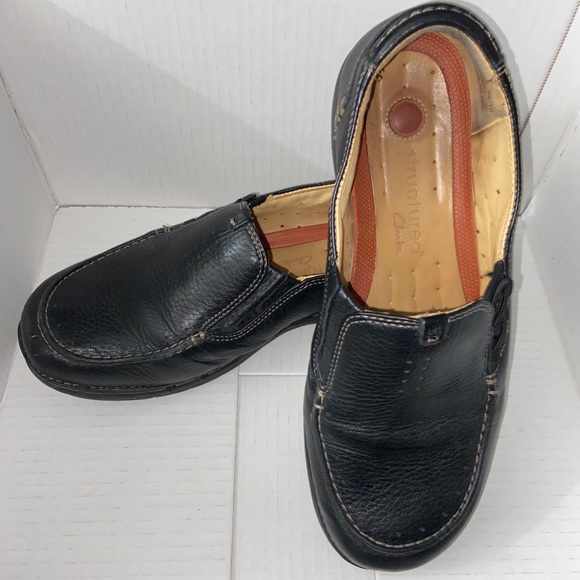 Clarks | Shoes | Clarks Unstructured Women 75 W Leather Oxford Slip On ...